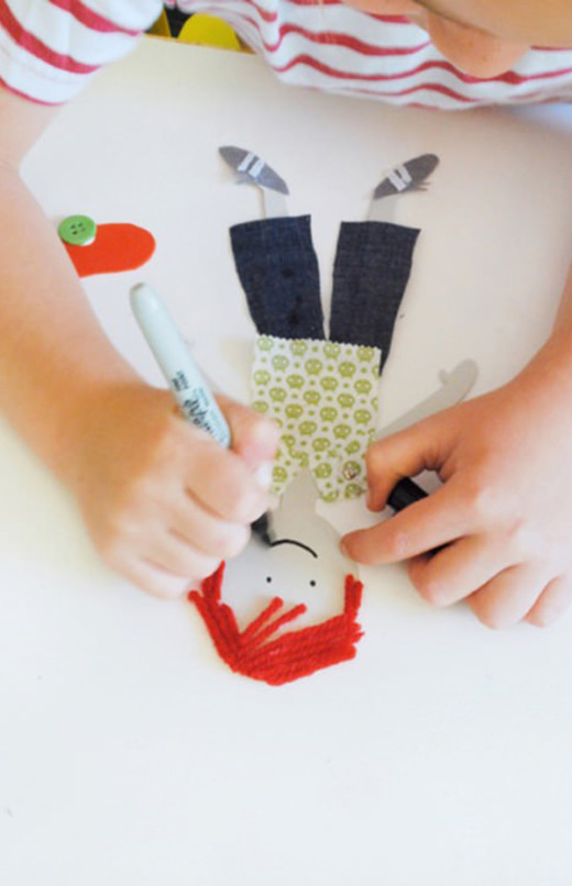 Children DIY, handmade paper doll tutorial