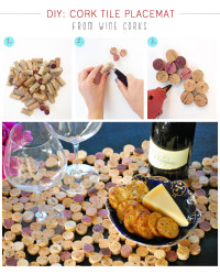 DIY: Cork Tile Placemat From Wine Corks