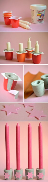 DIY: Cement Candlestick