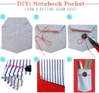 DIY: Notebook Pocket From A Shirt
