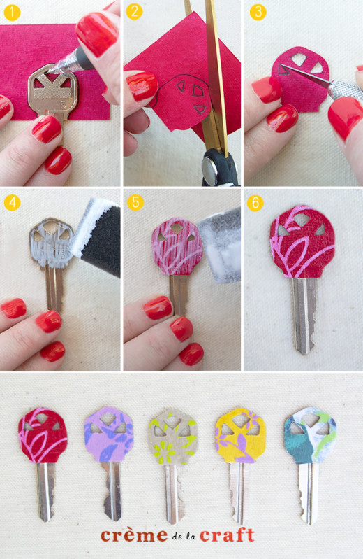 DIY: Personalized Key Covers from Scrapbook Paper