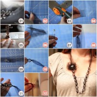How to Make beads or pearl Necklace with Flowers step by step DIY tutorial instructions | How To Instructions