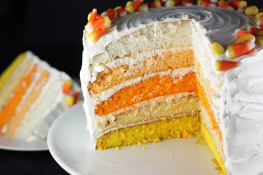 Spooky Sweets: Ombre Candy Corn Cake From Brit + Co.