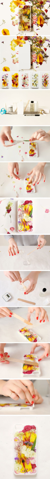 diy dried phone cases