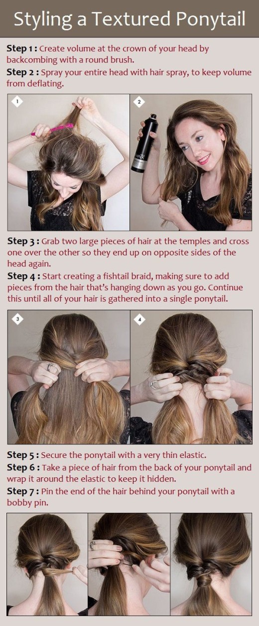 Styling a textured ponytail