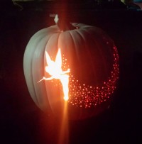 Tinker Bell Pixie Dust Pumpkin Carving Step by step