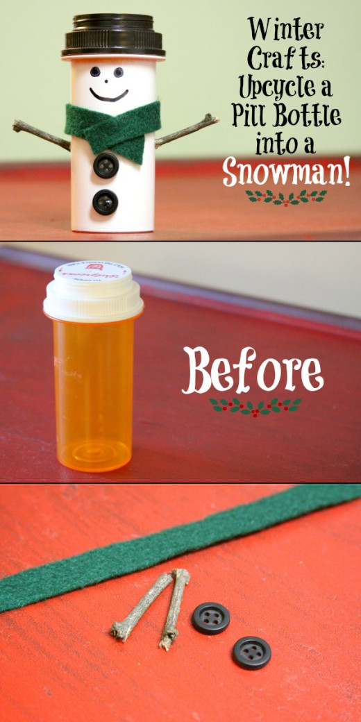 Upcycle a Pill Bottle into a Snowman | DIY – Reuse