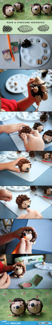 Make a pine-cone hedgehog | DIY Fun for Kids