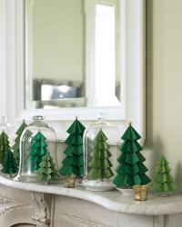 Paper trees – Simple Holiday Decor Ideas.Easy Christmas Decorating