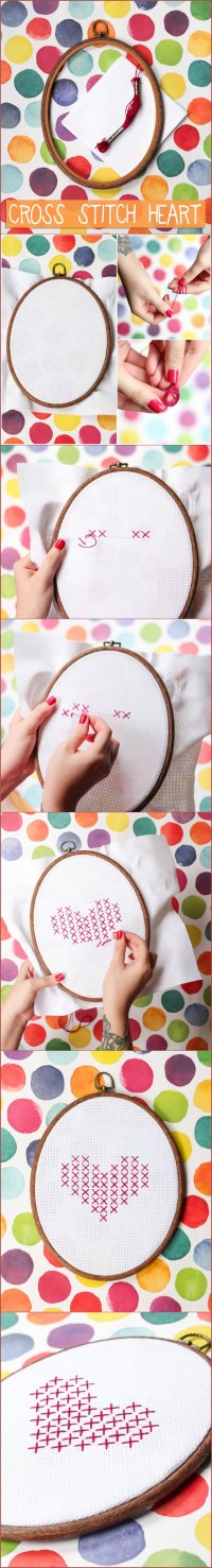 Cross Stitch Heart-We Like Craft