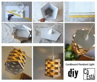 DIY Cardboard Pendant Lighting