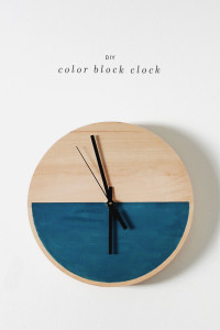 diy color block clock