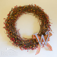 DIY Fall Monogram Wreath | Practically Functional