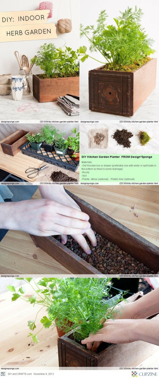 DIY Kitchen Garden Planter | DIY Gardens and Flowers