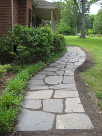 How To Lay A Slate Walkway For Instant Cottage Curb Appeal | Young House Love