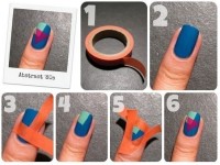 DIY Abstract 80’s nail designs