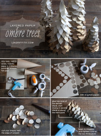 Ombre Cone Christmas Trees | Lia Griffith
