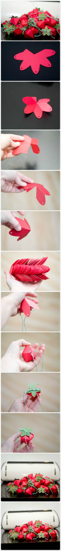 Paper Strawberry Box DIY