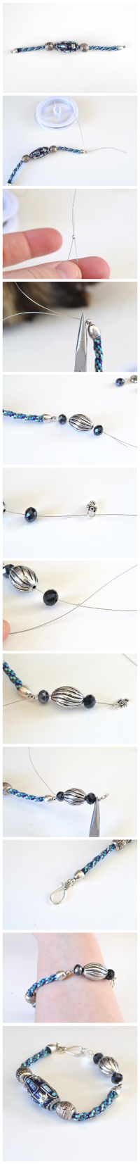 DIY Bracelet Using a Too Short Kumihimo Braid