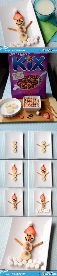 Food Art – A Fruity Snowman Snack