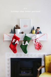 DIY Holiday Clay Letter Garland