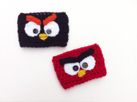 Crochet Angry Birds Coffee Cozies