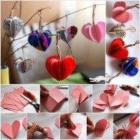 Easy Paper Hearts Tree to Decorate Your Home