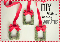 DIY Mini mossy wreaths