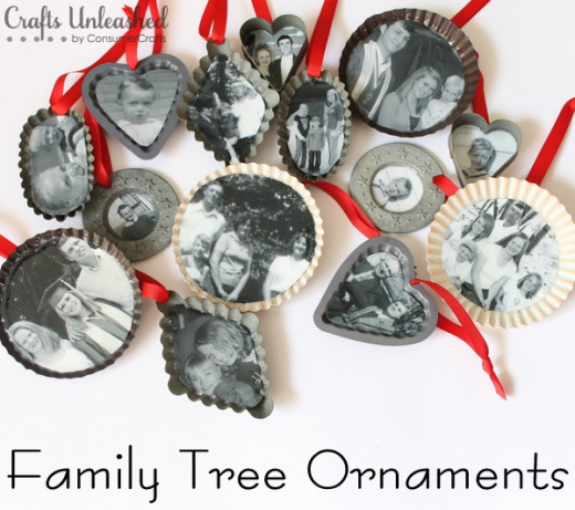 Family Tree Handmade Christmas Ornaments