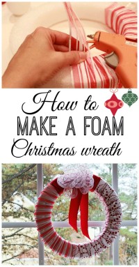 How to make a Christmas foam wreath for your window.