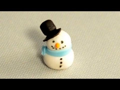 How to Make a Fondant Snowman for Christmas Cake Decorating
