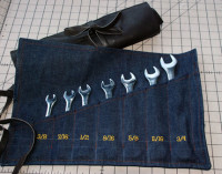 How to Make a Roll-Up Tool Organizer, Complete with Embroidered Size Labels