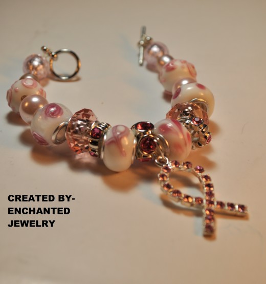 Can You “Fight Like a Woman?” Breast Cancer Bracelet

This would be a Great Gift for any woman either Fighting the Fight, or for a woman who has Won the Fight against Breast Cancer! Get it today, as this is a one of a Kind Piece made by EnchantedJewelry!! 
This bracelet also features a good size Silver Pink Ribbon, that is all Silver with Pink Rhinestones!!

This breast Cancer Bracelet, is pre-made and ready to ship! So get yours Today, before it’s Gone!!
PRICE$12