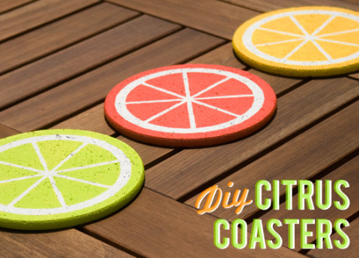 DIY citrus coasters