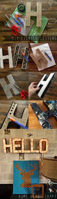 DIY Lighted Letters Sign