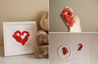 Heart hand stamps | Such a fun diy idea for kids. They can make these for mothers day, valentines or any other holiday.