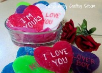 Conversation Heart Soaps for Valentines Day