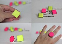 DIY Clay Statement Neon Ring | rock on with the neon!
