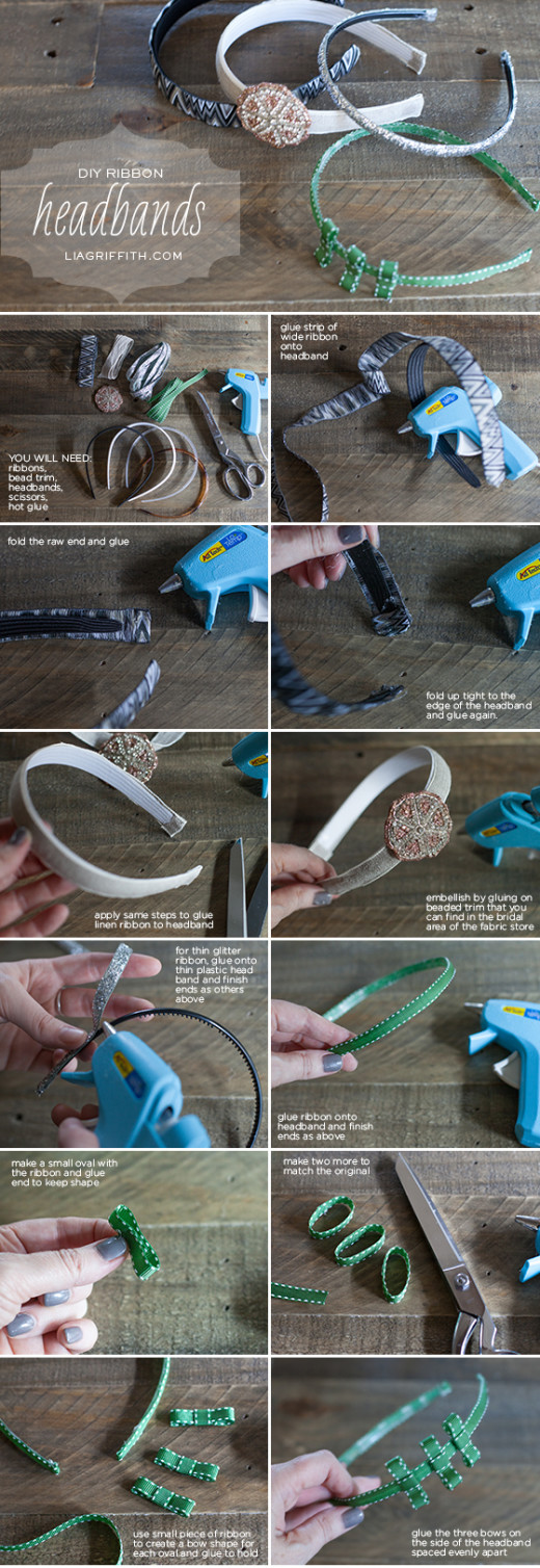 DIY Ribbon Headbands from Lia Griffith