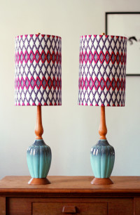 How to cover lampshades with fabric | From How About Orange | DIY home Decor