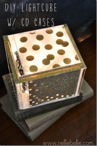 Repurpose cd cases –  diy light cube