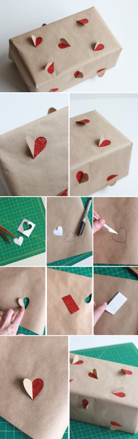 Simple Valentine’s Day gift wrapping ideas