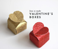How to make glitter Valentine’s heart boxes