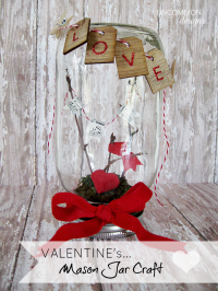 Valentine Mason Jar Craft | DIY Valentines Day Ideas