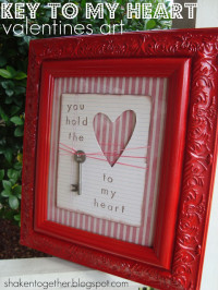 You Hold the Key to my Heart Valentines Art | Valentines Day Ideas | DIY