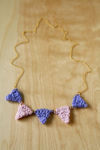 Caught On A Whim: Let’s Crochet: Bunting Necklace