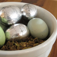 Just Crafty Enough – Project: Antiqued Silver Eggs