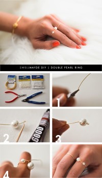 DIY | DOUBLE PEARL RING | From swellmayde