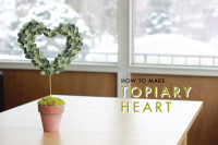 How to make a paper topiary heart