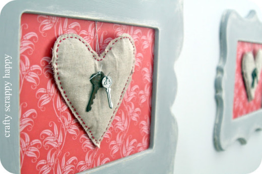 Valentines Decor—you hold the key to my heart!
From Crafty Scrappy Happy | Great Valentines Day Gift